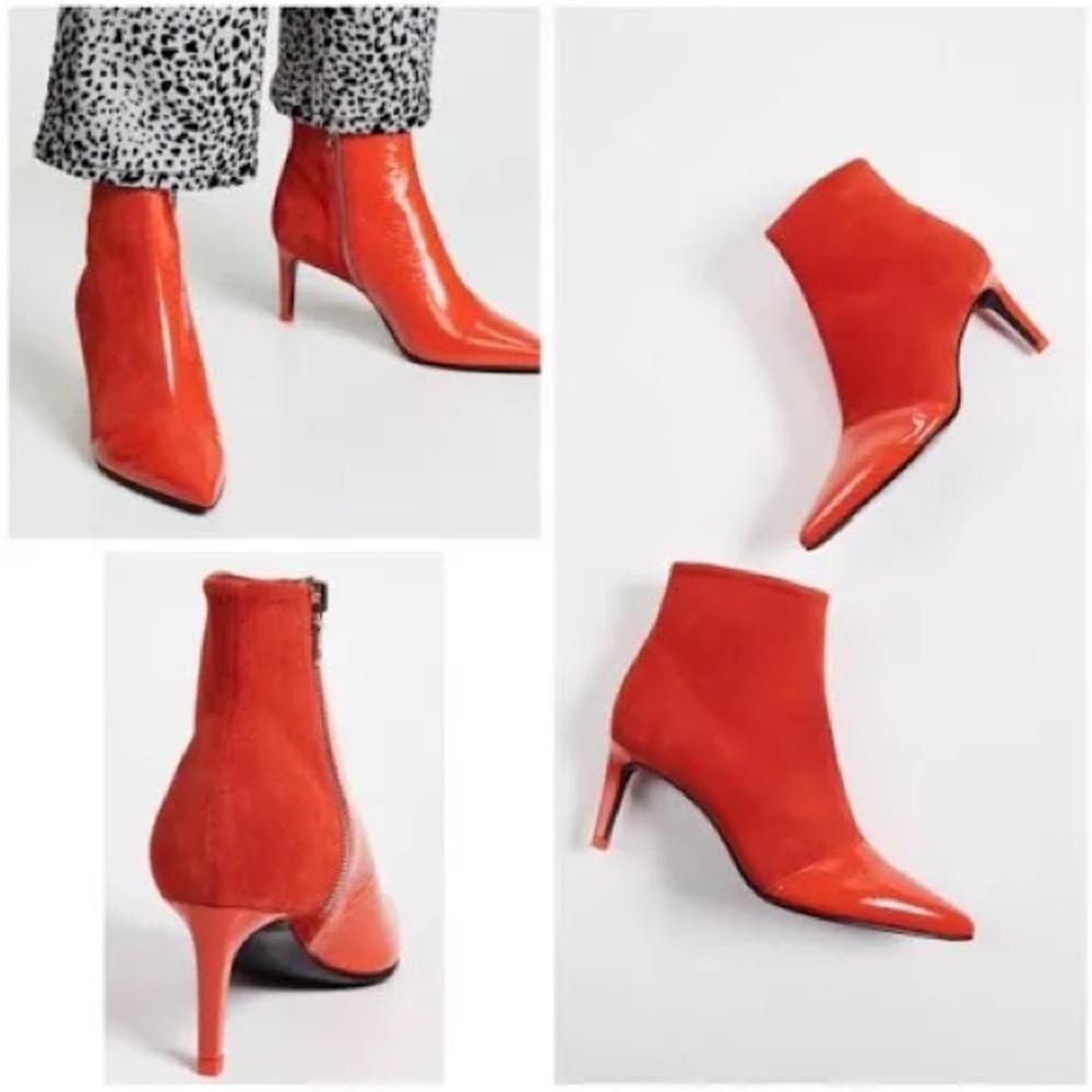 (AN-159) Rag & Bone Beha Boot in Orange Suede
